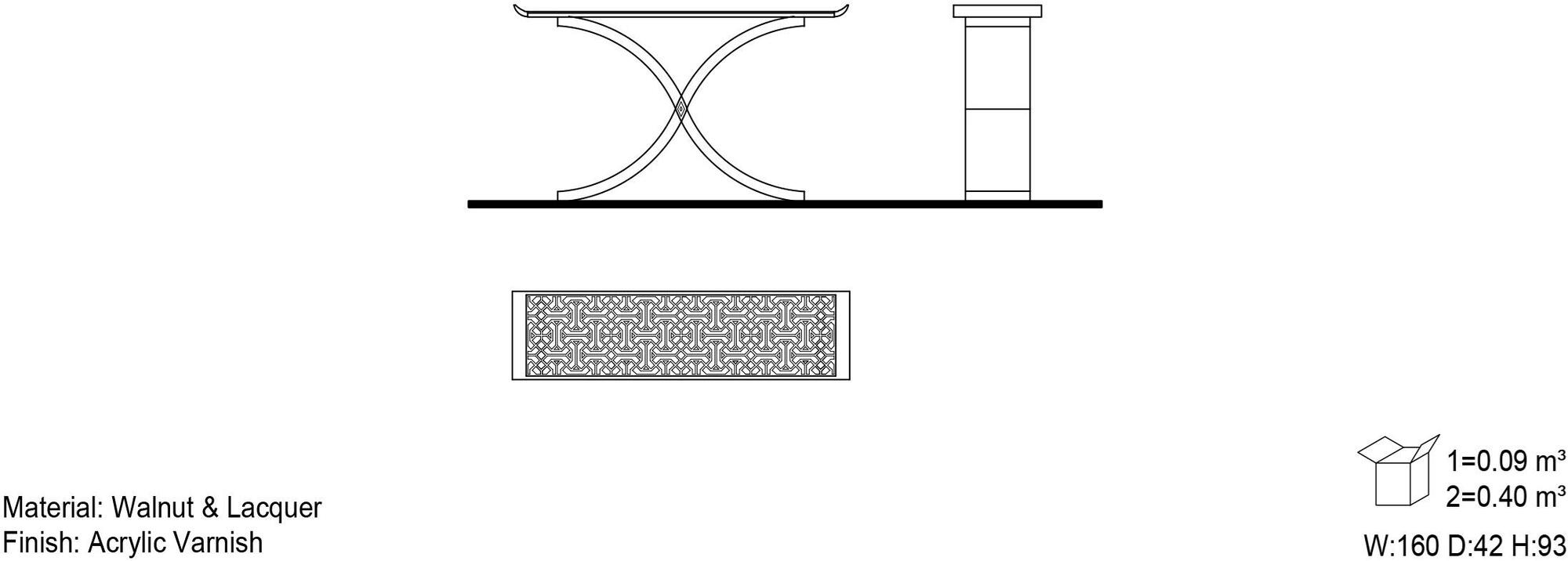 Mobi Прямоугольная деревянная консоль sun-id-1362441 - Вид №3