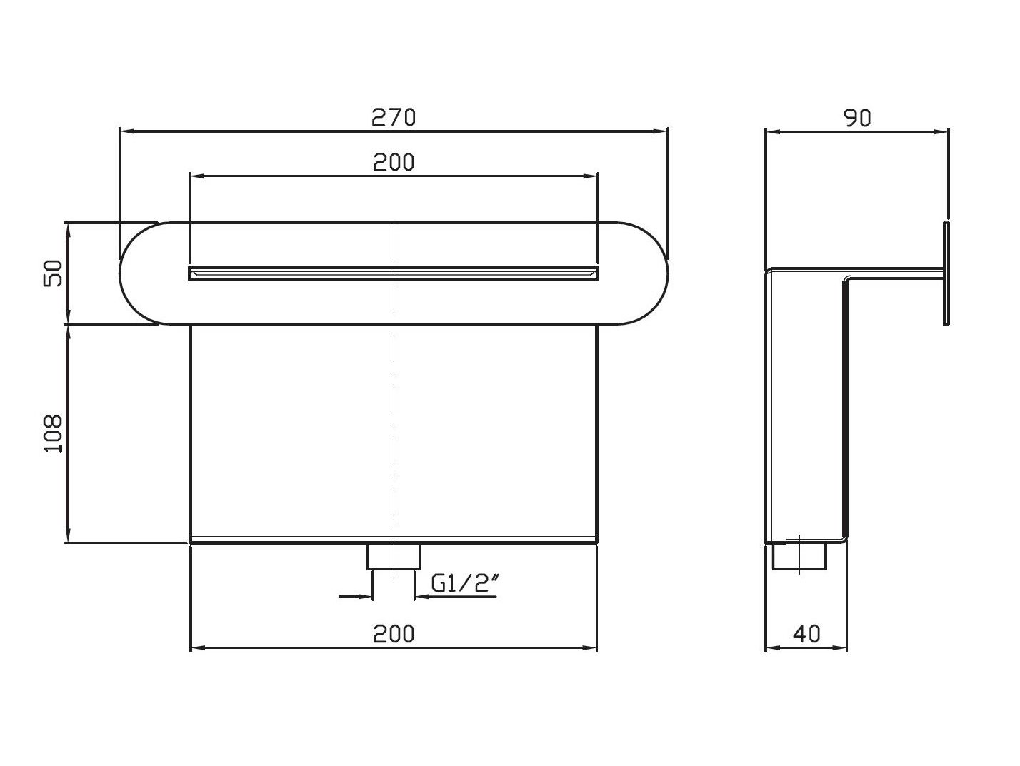 Настенный дозирующий носик из нержавеющей стали Zucchetti душ ARCH-00052408 - Вид №2