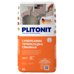 Смесь кладочная для печей и каминов Plitonit СуперКамин ТермоКладка цвет терракот 20 кг