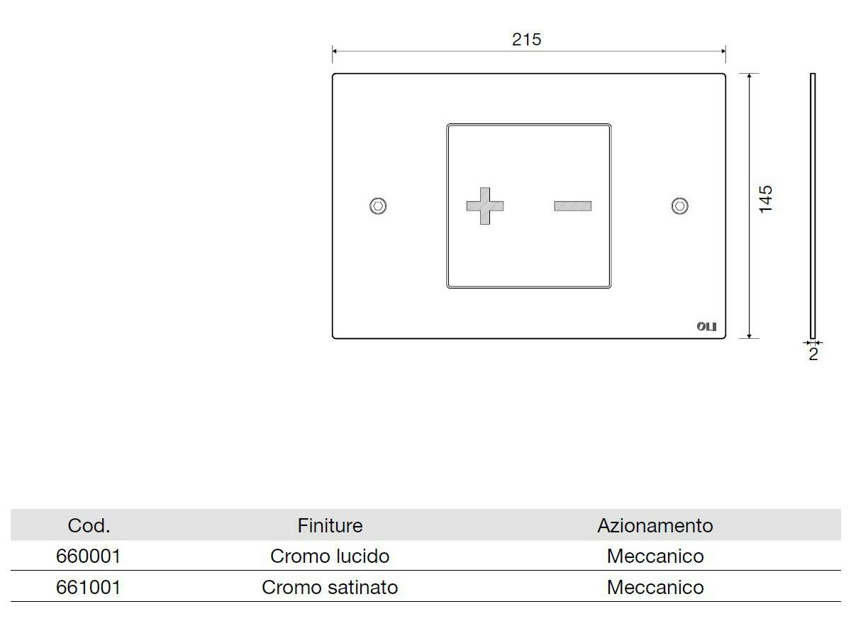 Полированная стальная туалетная панель управления OLI INO-X 01 ARCH-00058013 - Вид №2