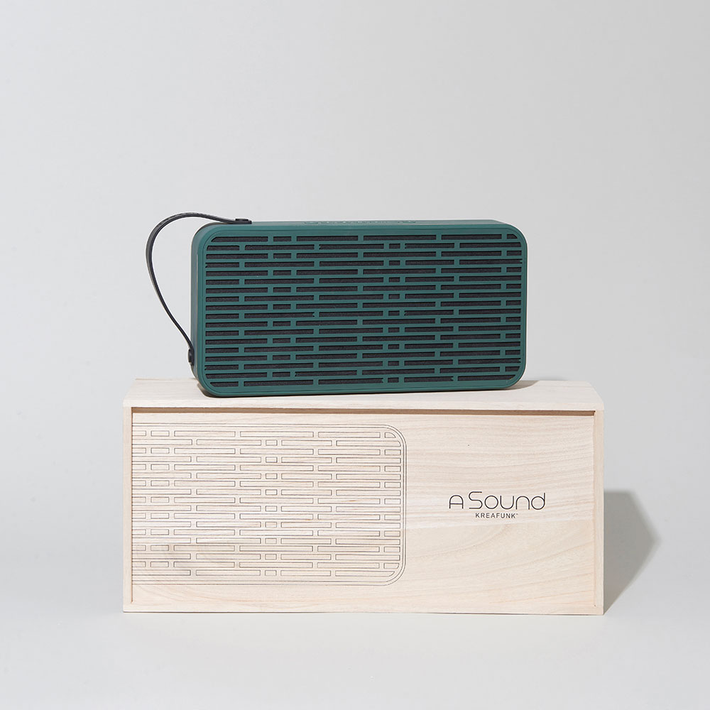 Колонка беспроводная с ремешком aSOUND изумрудный KREAFUNK KFSC18 - Вид №1
