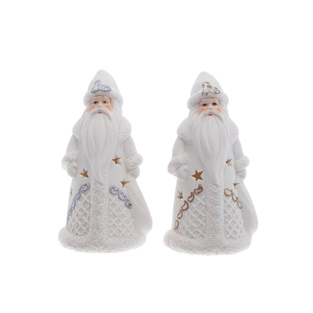 237587 Фигурка декоративная "Санта" с подсветкой 6.5 х 6 х 11.5 см Белый Santreyd 