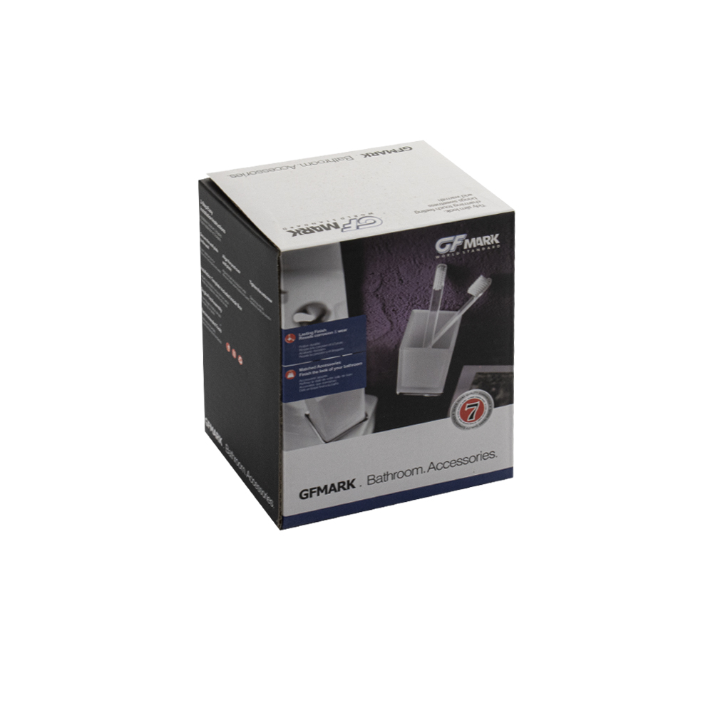 GFmark - Мыльница стеклянная с креплением к стене, с БЕЛОЙ МОЗАИКОЙ, код: 3207  - Вид №1