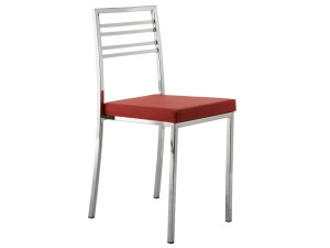 Металлический стул с мягким сиденьем