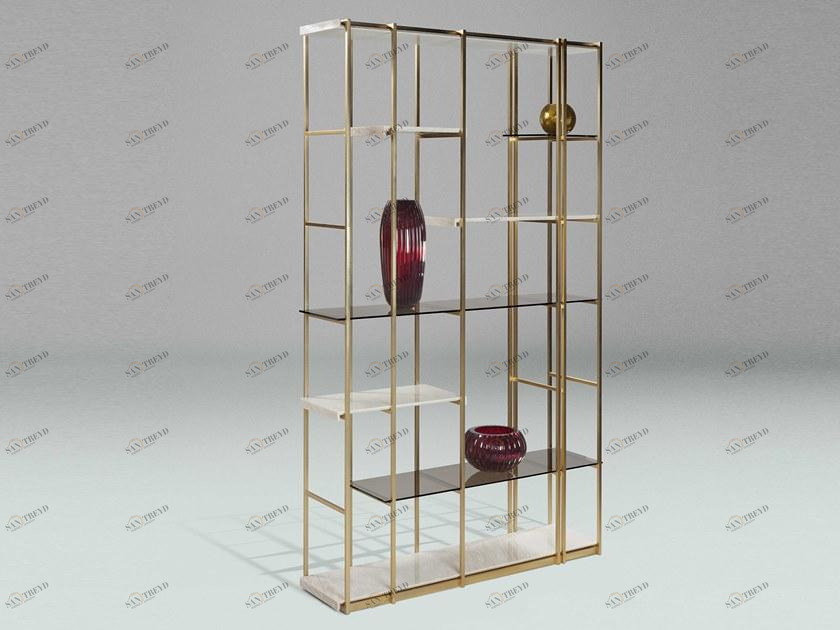 Paolo Castelli Открытый книжный шкаф из металла и мрамора sun-id-1442979