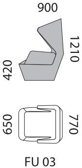 mminterier Кресло из ткани с подлокотниками Fuga sun-id-1434383 - Вид №1