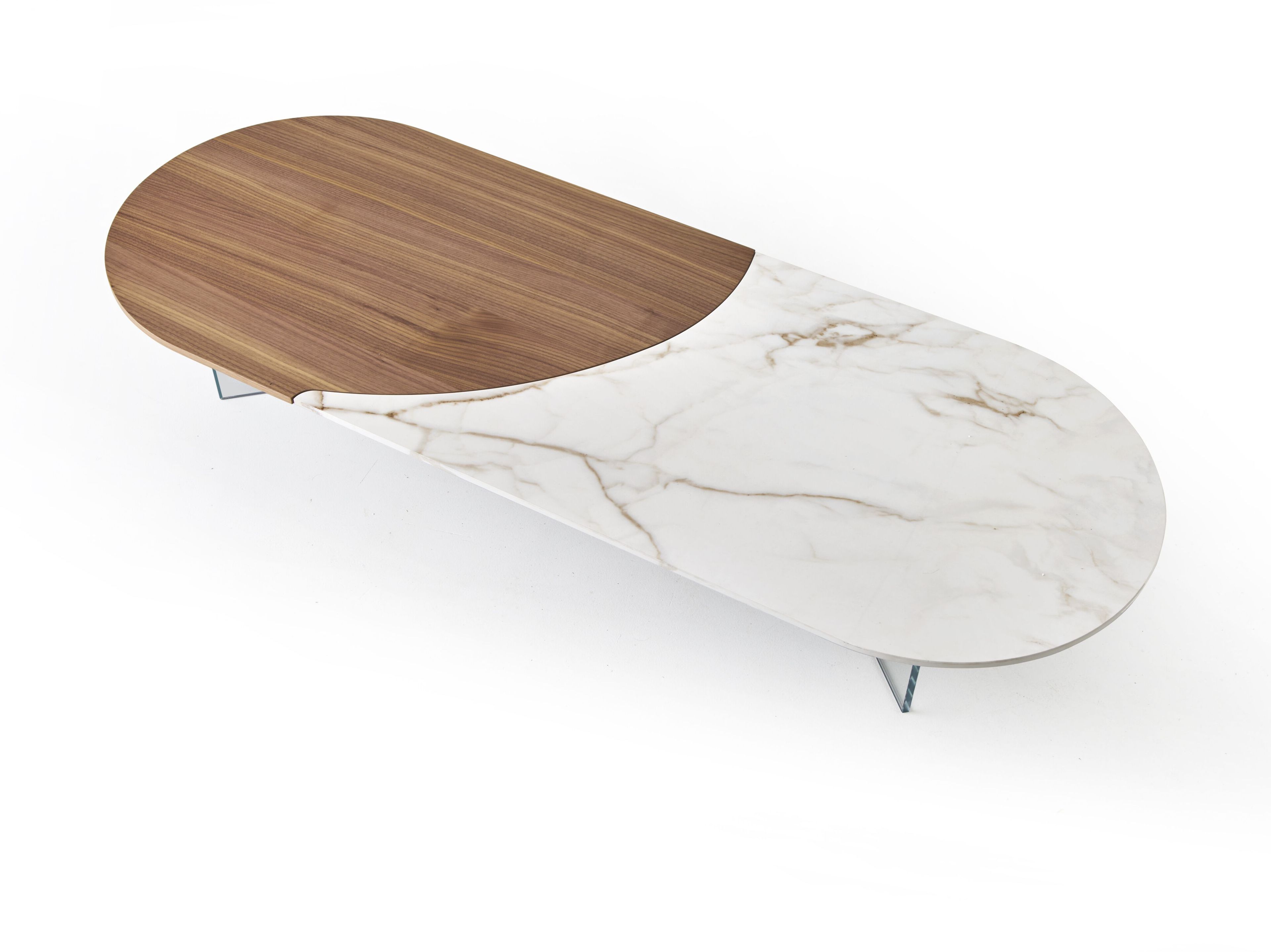 Деревянный овальный низкий журнальный столик Modesign A TU PER TU ARCH-00053940 - Вид №1