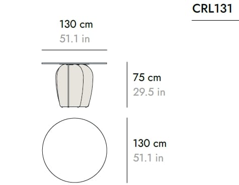 Круглый стол из тикового дерева Punt тень ARCH-00006614 - Вид №1