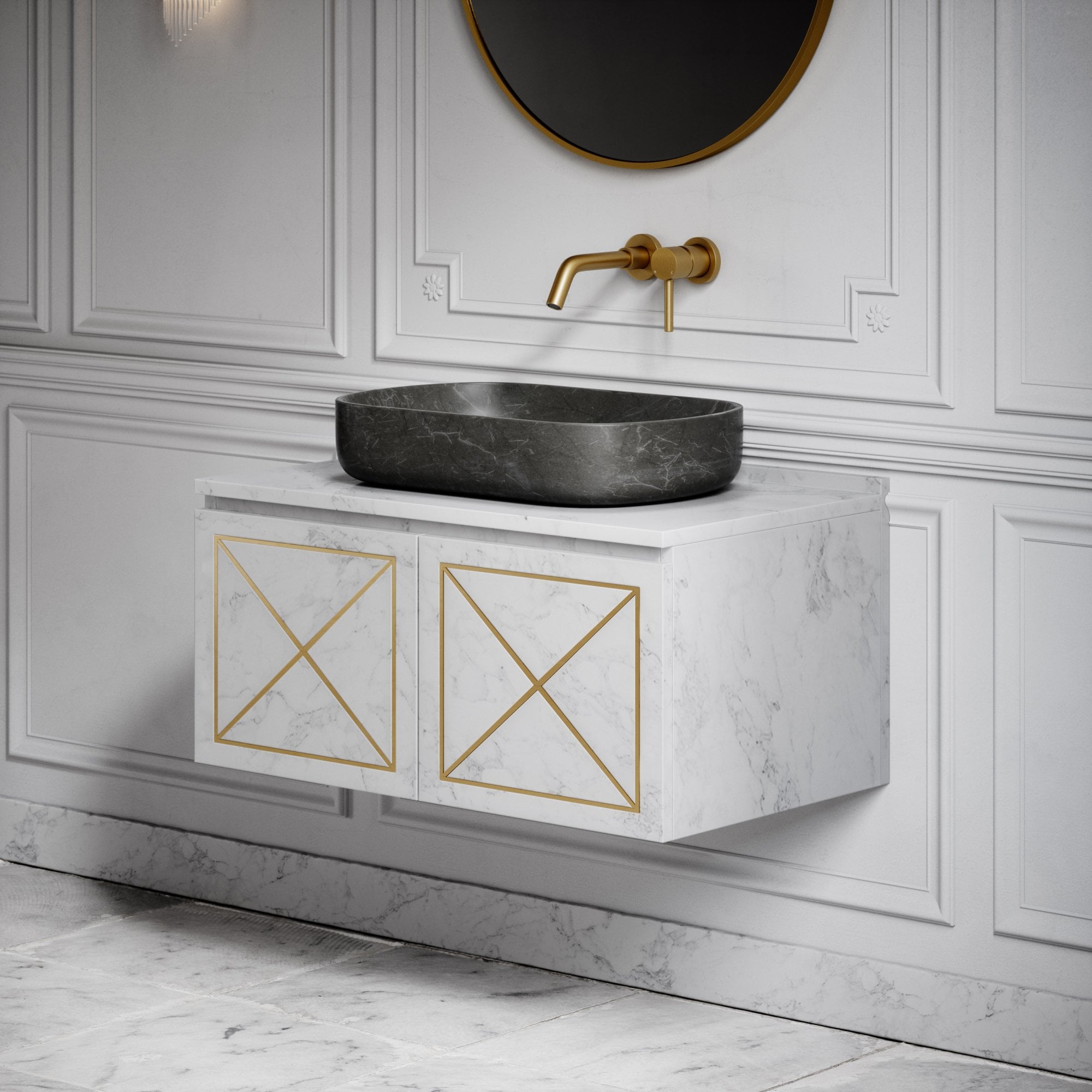 Овальная столешница из мрамора Pietra Grey LUSSO Designo ARCH-00014298 - Вид №1