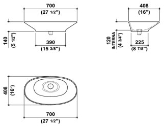 Накладная раковина на столешницу  овальная Kos by Zucchetti Agora sun-id-1508403 - Вид №6