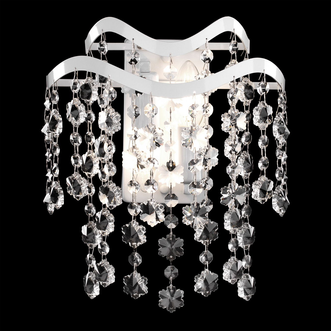 Бра настенное белое Charlotte FR1001WL-02W FREYA CRYSTAL 00-3957495 Белый - Вид №3
