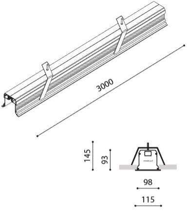 Arkoslight Алюминиевый потолочный линейный световой профиль для светодиодных модулей Io recessed profile sun-id-1385060 - Вид №9