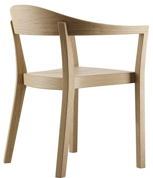 horgenglarus Штабелируемый стул из массива дерева с подлокотниками  3-350a  - Вид №4