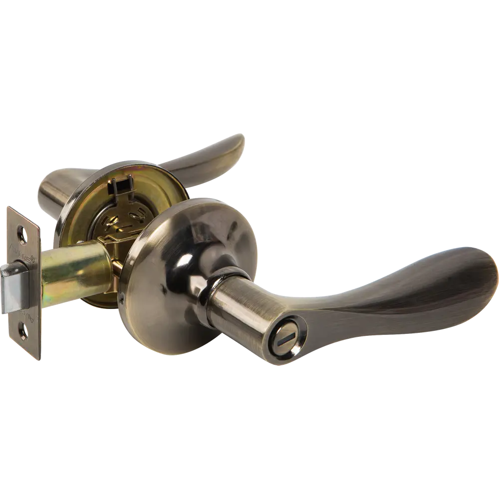 Ручка-защёлка Avers с фиксатором для межкомнатных дверей в бронзовом исполнении 82001740 STLM-0016928