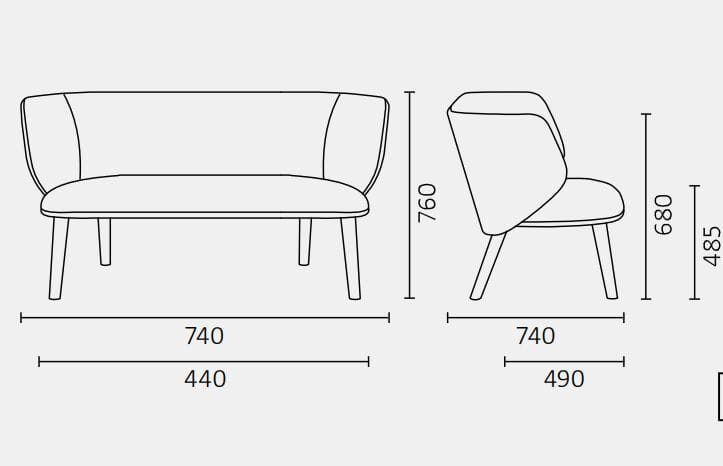 Ткань контракт диван Leyform Alisè Lounge ARCH-00001361 - Вид №5