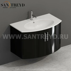 MDMA80Y102 Тумба с двумя створками 78 см черная Globo 4ALL Италия