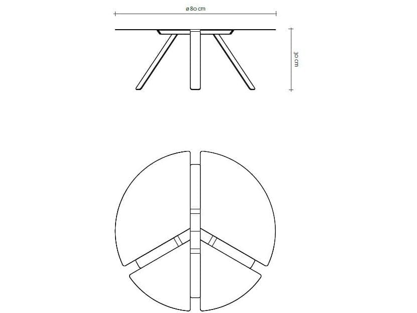 Алюминиевый круглый низкий журнальный столик altreforme ARCH-00101152 - Вид №2