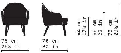 Very Wood Кресло из ткани с подлокотниками Carmen sun-id-1485656 - Вид №3
