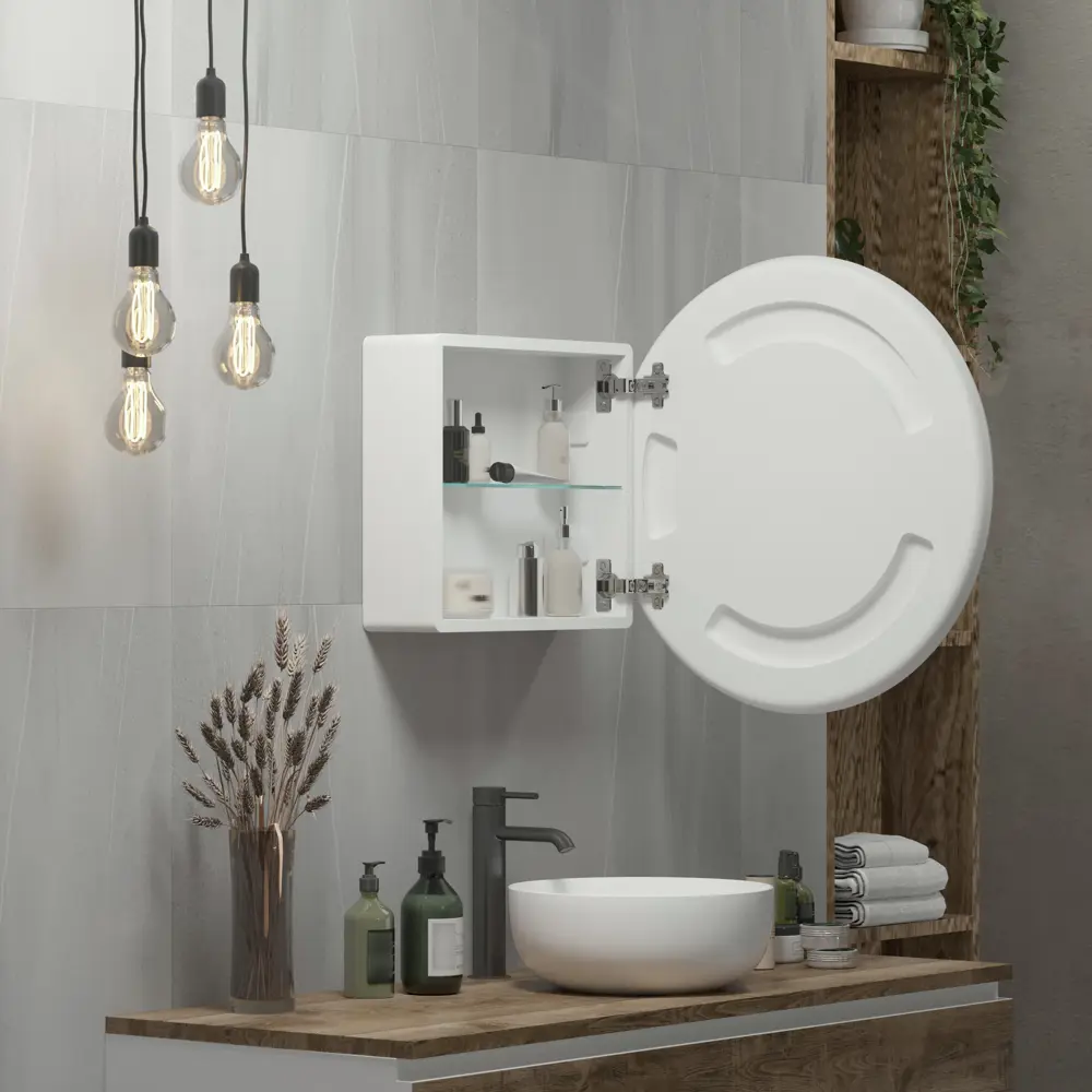 Зеркальный шкаф Santreyd Time с регулируемой подсветкой для ванной 85104657 Time White LED STLM-0058812 - Вид №10