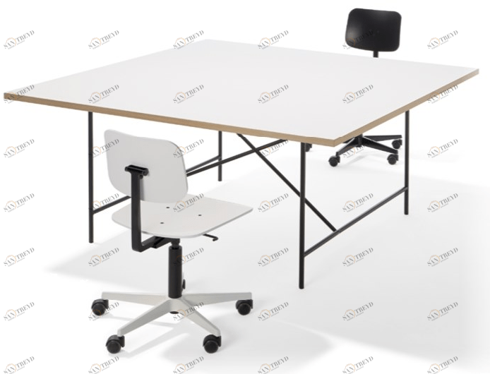 Richard Lampert Квадратный стол с регулируемой высотой из стали и дерева Eiermann sun-id-1434724