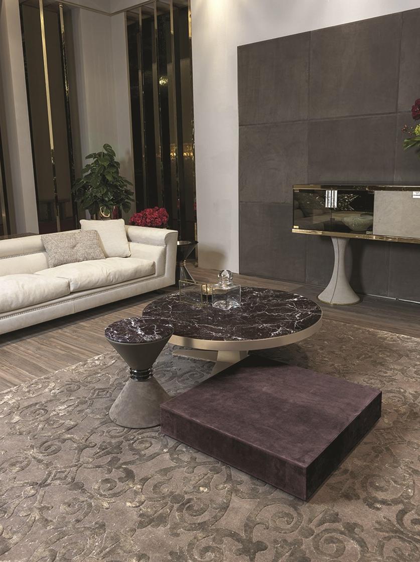 Longhi Квадратный кожаный журнальный столик Loveluxe 2014 – royal collection Y 722 - Вид №2