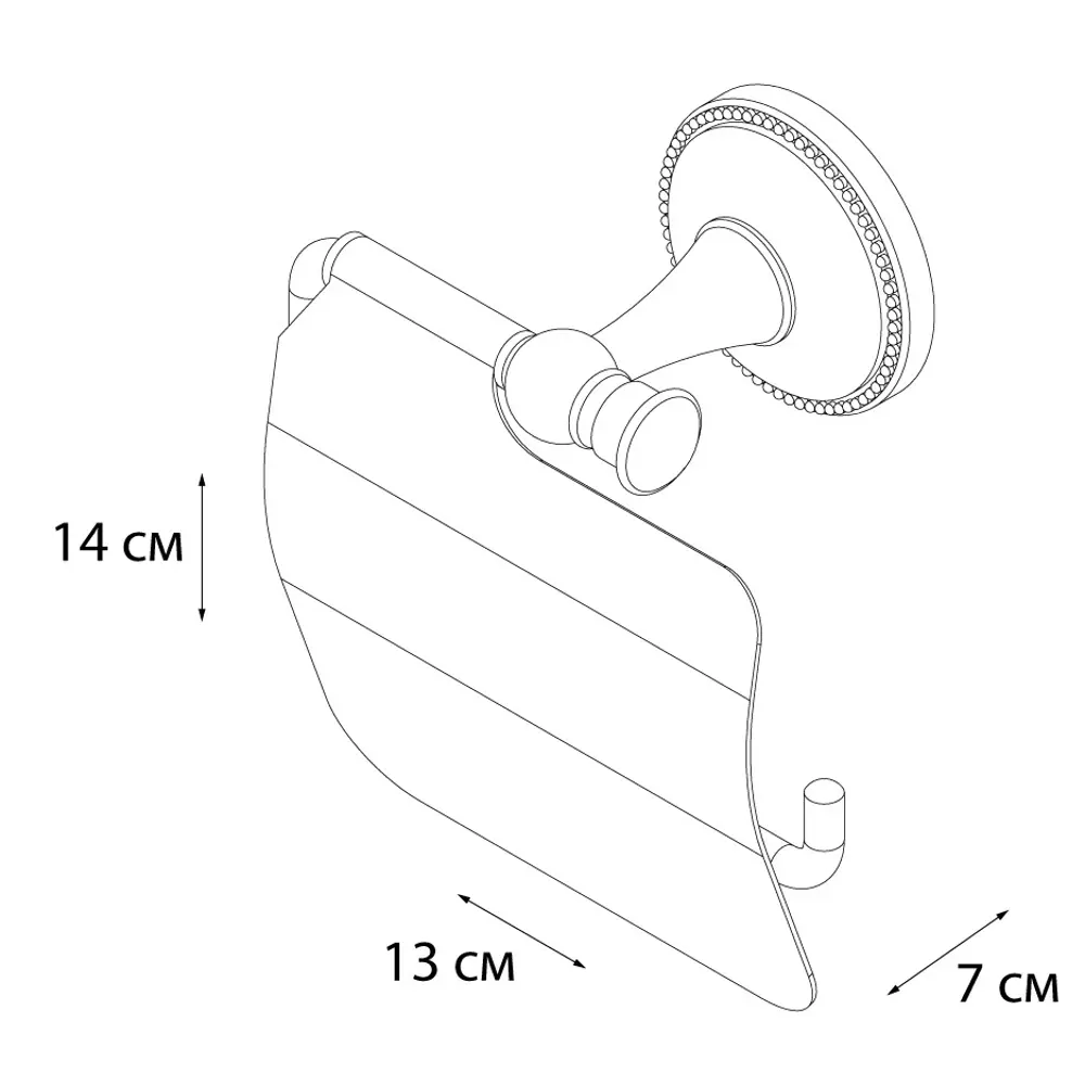 Держатель для туалетной бумаги Grampus Alfa с крышкой цвет античная латунь STLM-2109930 - Вид №4