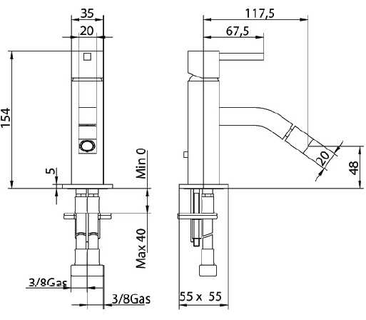 752120SN00LT Смеситель Bandini Ice Cube Santreyd - Вид №1