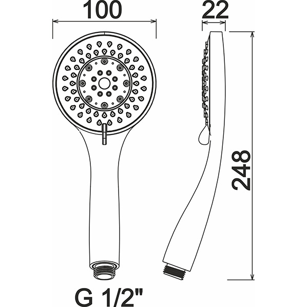 AGD 20.1311 P  Лейка для душа белая душевая сетка ARGO kran agd201311p - Вид №1