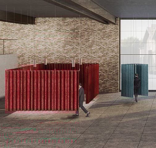 Акустическая подвесная панель из ткани Caimi Brevetti Snowsound Fiber Products ARCH-00050237 - Вид №1