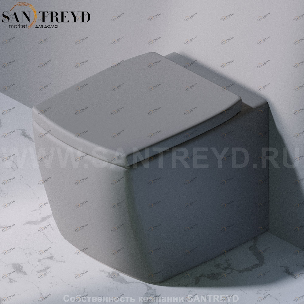 S501.116 Приставной унитаз напольный Белый A. e T. Italia SQUARE Италия AeT ITALIA