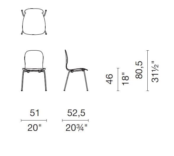 Многослойный штабелируемый стул CAPPELLINI Tate Color ARCH-00113602 - Вид №9