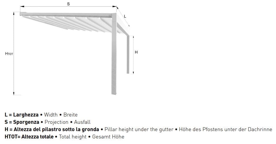 Пергола с раздвижной крышкой Gaviota PERGO CLIMA S ARCH-00140067 - Вид №1