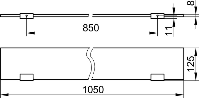 11510015700 Стеклянная полочка KEUCO Edition 400 - Вид №2