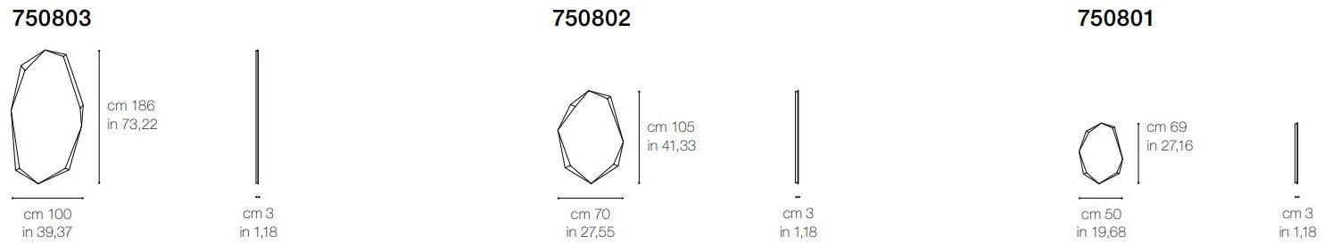 Grilli Настенное зеркало  750801/-02/-03  - Вид №1
