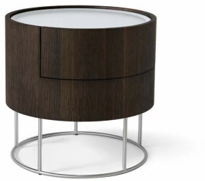 MisuraEmme Круглая прикроватная тумба из дуба с ящиками с подсветкой Misuraemme