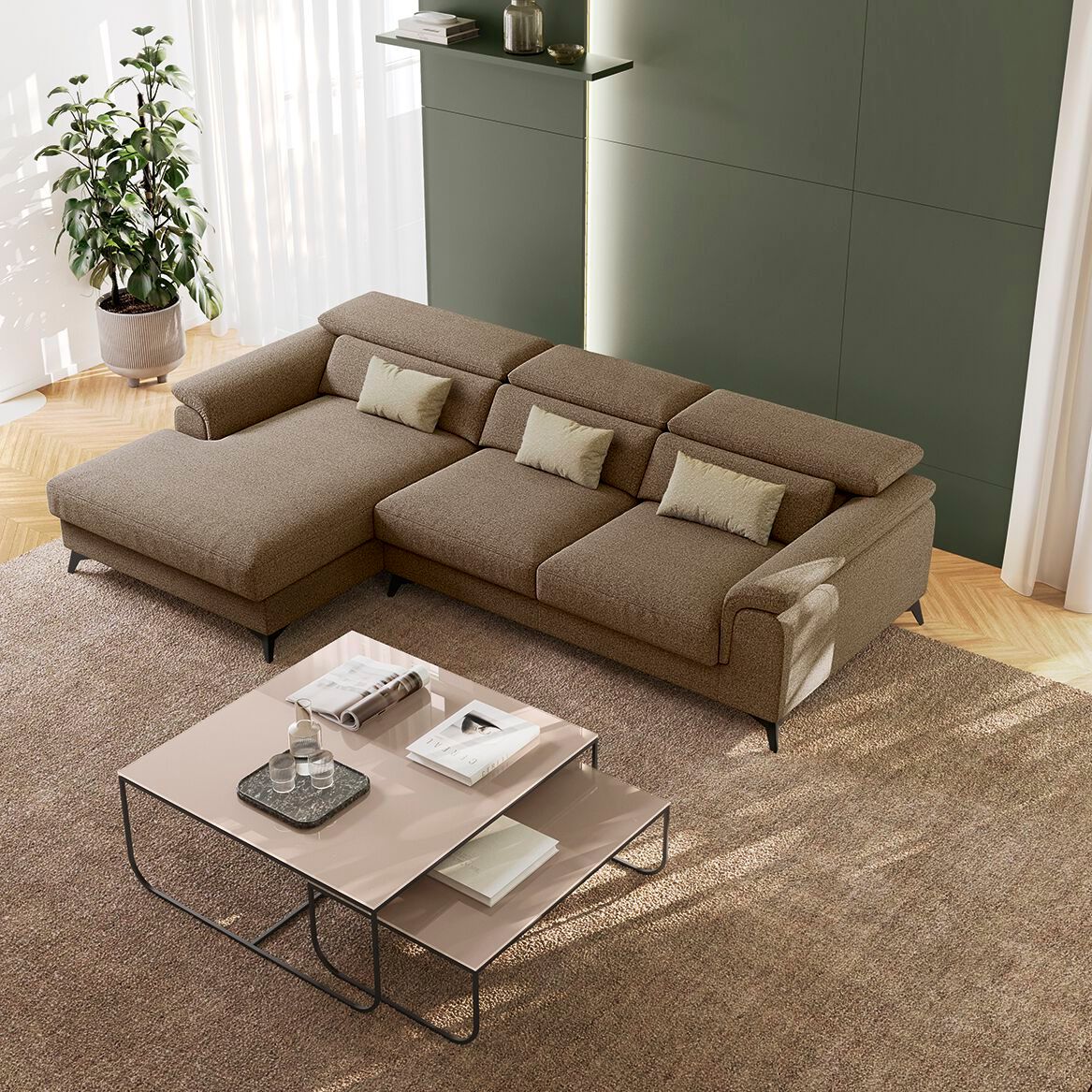 Модульный тканевый диван с подголовником Febal Casa Must ARCH-00014859 - Вид №8