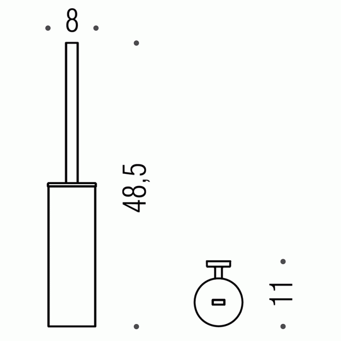 B5207 Ершик настенный COLOMBO NORDIC Colombo Design - Вид №2
