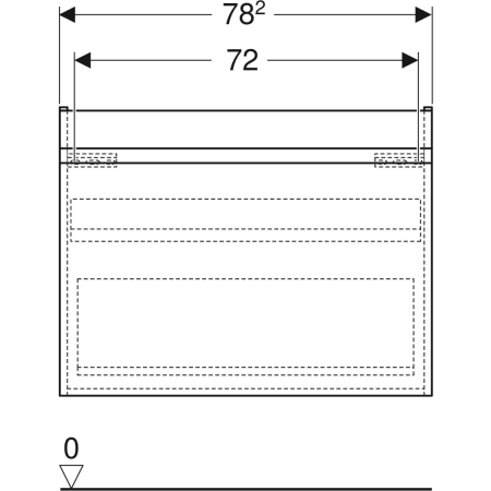 501.909.00.1 Шкафчик для раковины Geberit Renova Plan, с одним выдвижным ящиком и одним внутренним выдвижным ящиком Geberit  - Вид №50