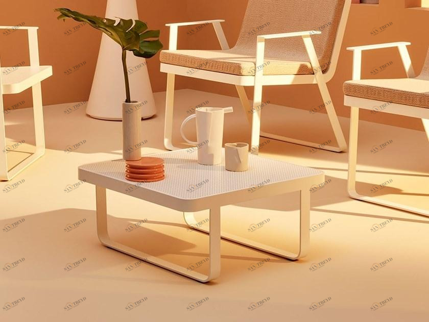 Terraforma Квадратный алюминиевый садовый столик Makemake Mktb606al/1 - mktb606al/2