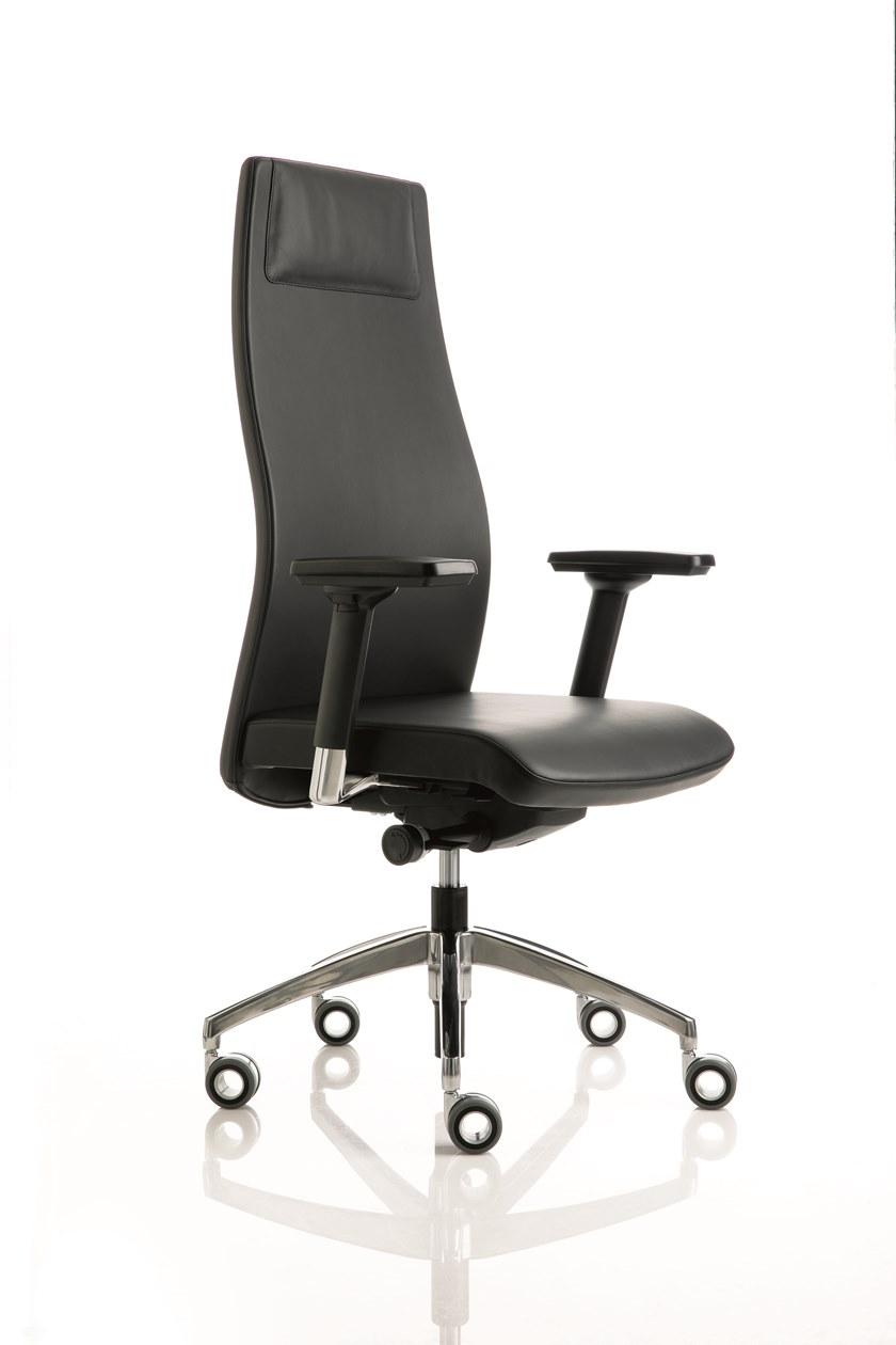 Luxy Кожаное кресло для руководителей с регулируемой высотой и подголовником Smartoffice sun-id-1426287 - Вид №2