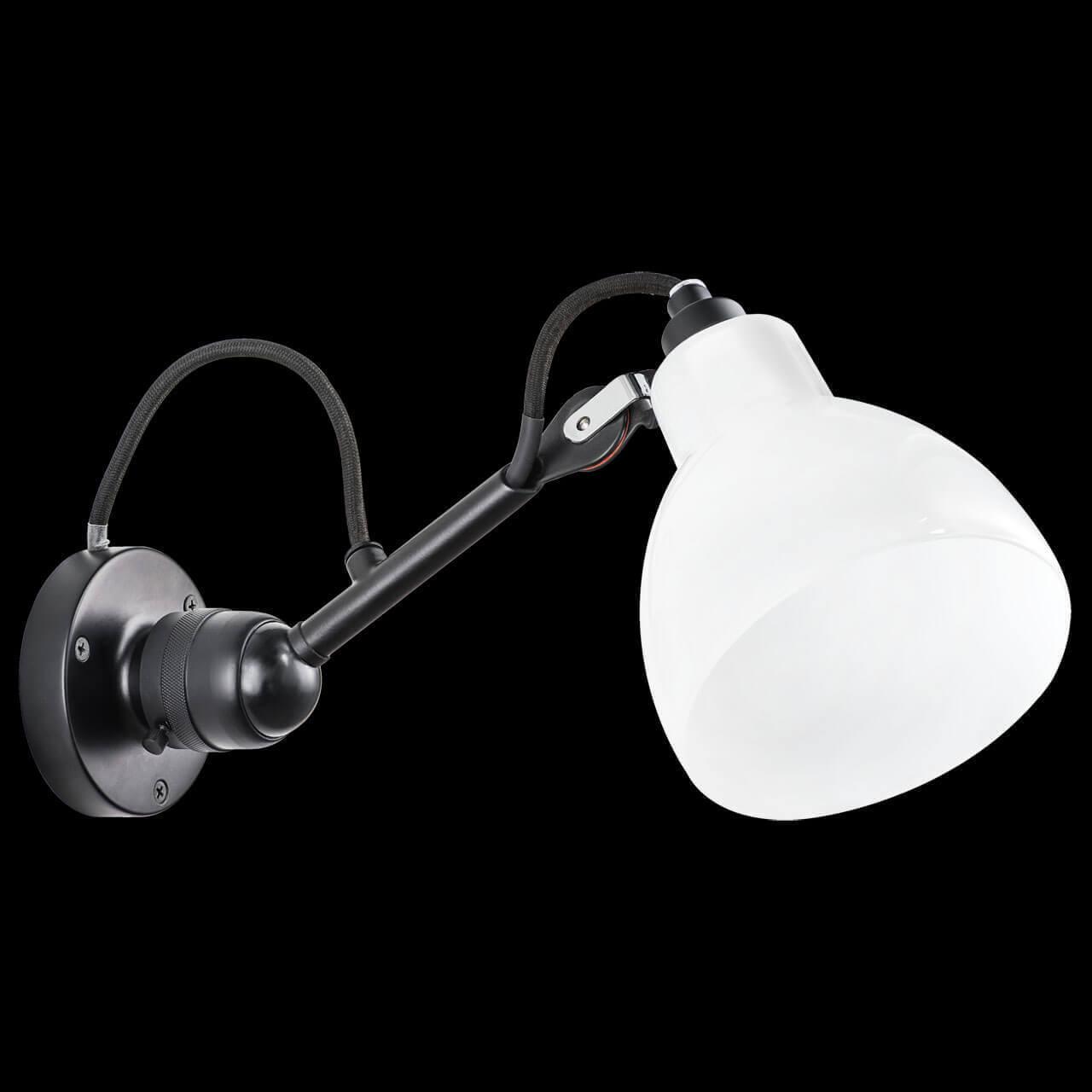 Спот настенный с белым плафоном черный Loft 865607 LIGHTSTAR LOFT 00-3891646 Белый;черный - Вид №1