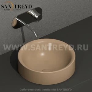 355881 Накладная раковина на столешницу  круглая Kerasan Nolita