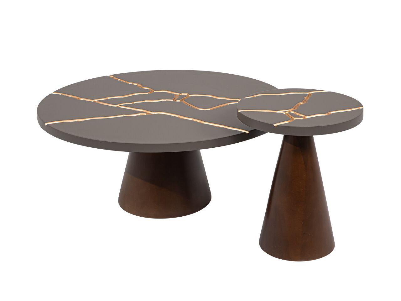 Круглый деревянный журнальный столик NDESIGN глина ARCH-00123614 - Вид №2