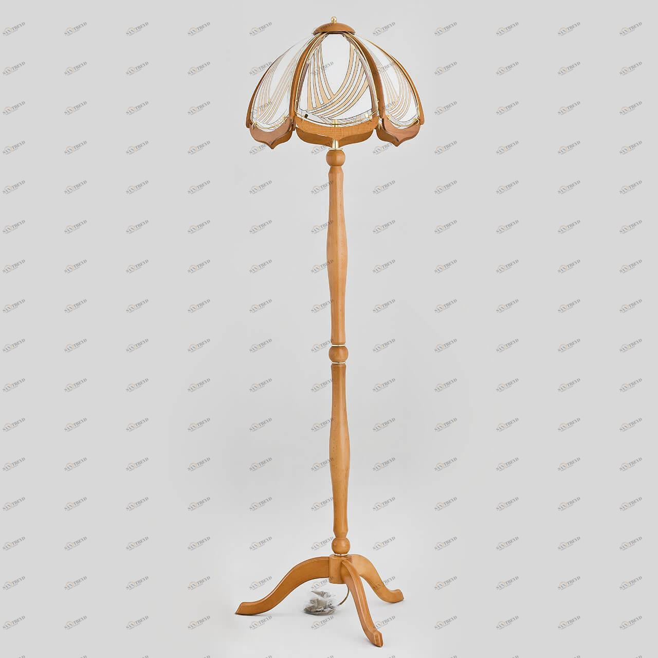 Торшер со стеклянным плафоном коричневый Tajga 20619 ALFA TAJGA 00-3948874 Коричневый 