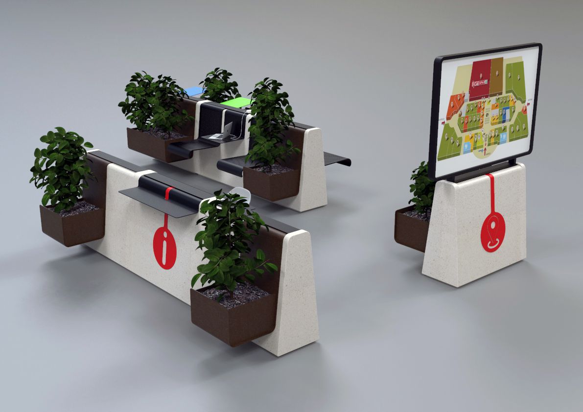 Стойка регистрации для реконструированного камня infopoint Viscio Urban Design Cling ARCH-00033835 - Вид №1