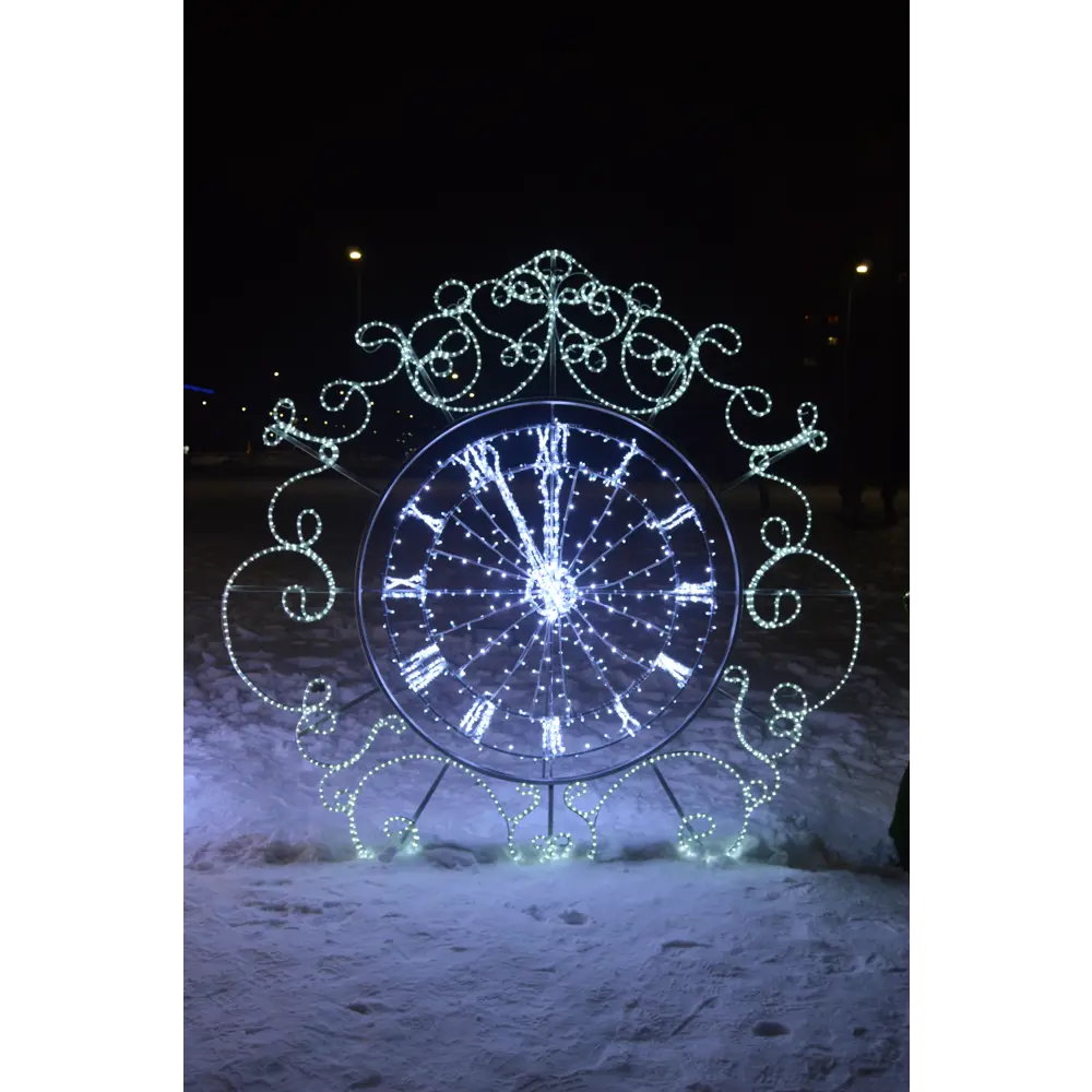 Электрическая светящиеся фигура Часы 400 LED 150x200x20 см теплый белый свет 86164070 STLM-2018296 LUMINE AJUR 