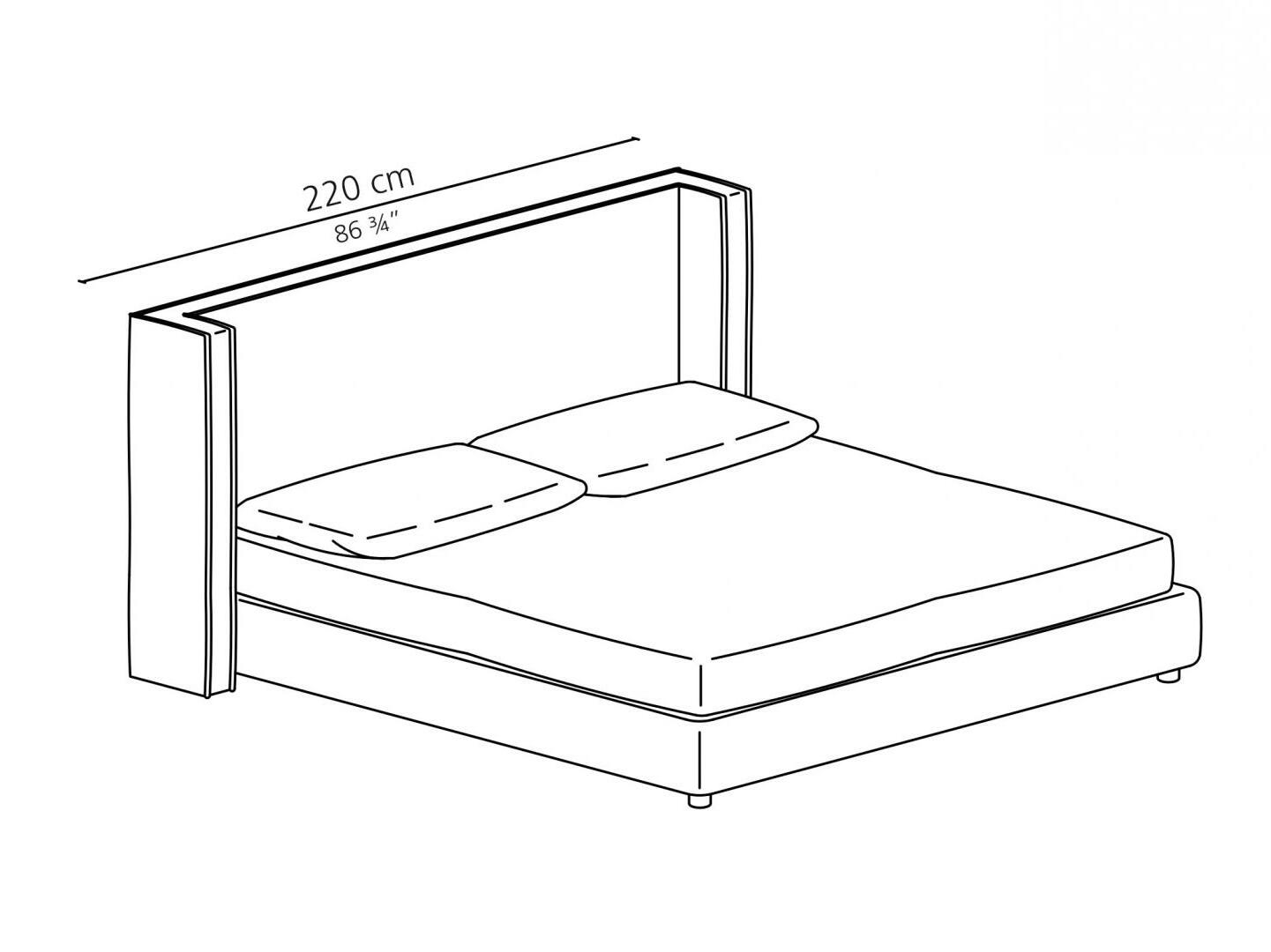 Съемная двуспальная кровать из ткани с мягким изголовьем Casamilano Pillopipe Evo ARCH-00145359 - Вид №3