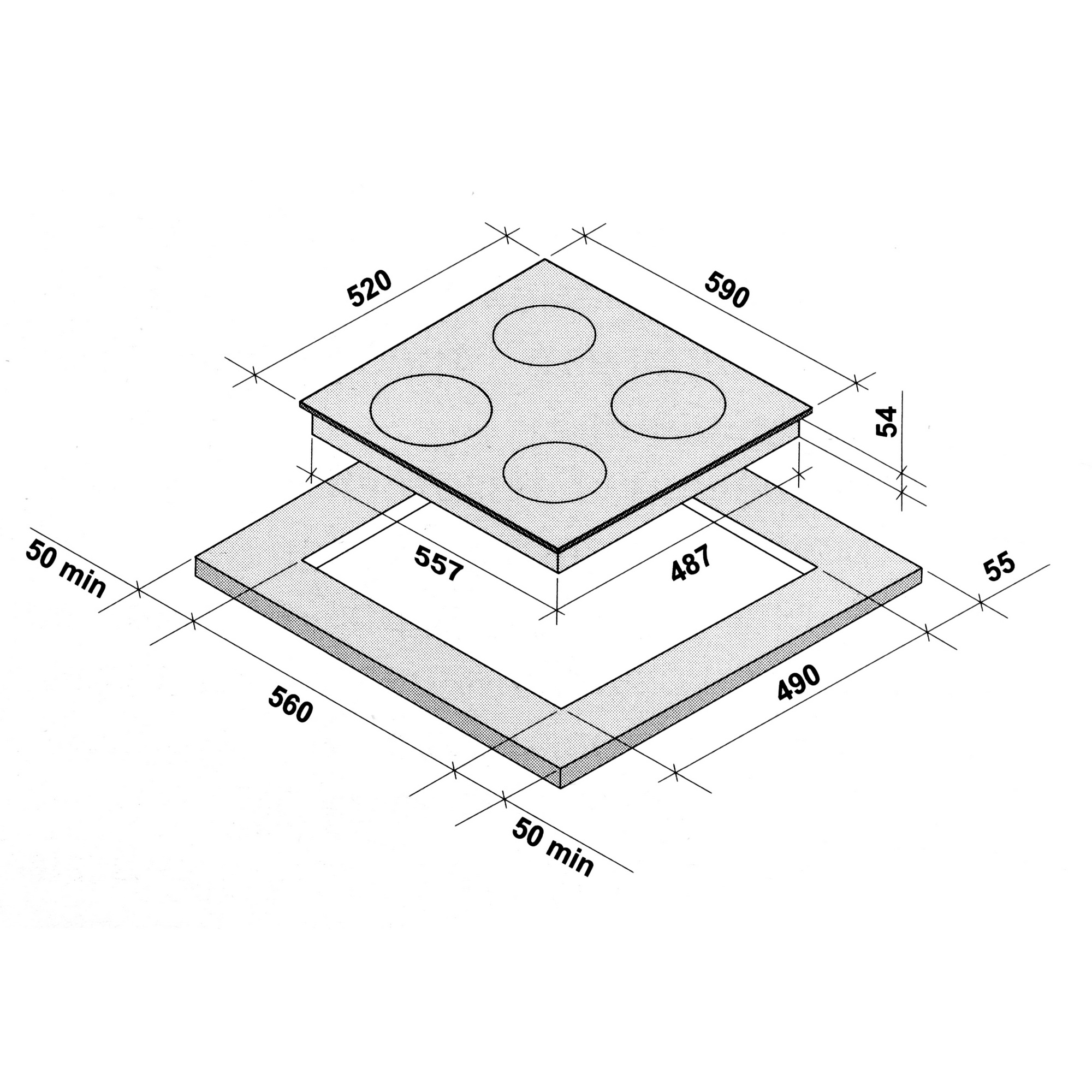 9941777 Индукционная варочная поверхность KRONA FARBE 60 IV KRONA1 STDN-0020290 - Вид №6