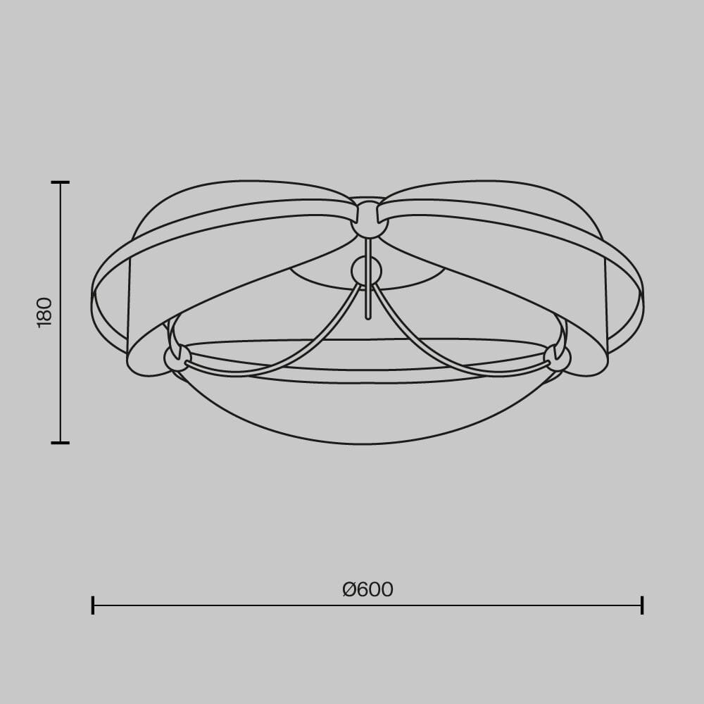 Алюминиевый светодиодный потолочный светильник Maytoni Breeze ARCH-00149525 - Вид №3