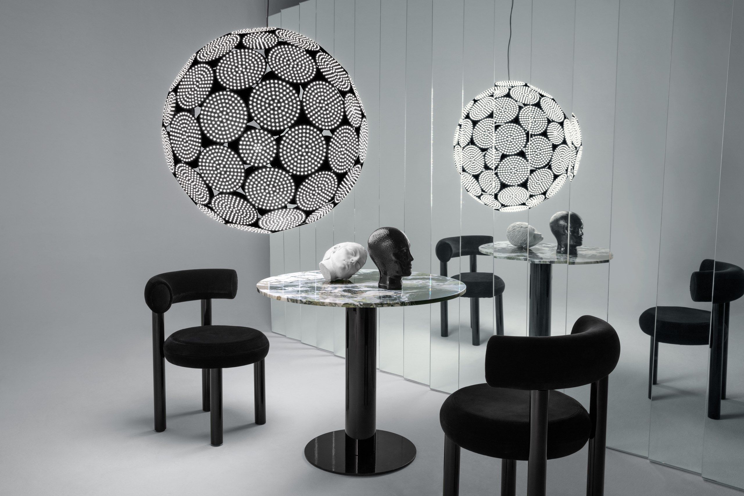 Круглый мраморный обеденный стол Tom Dixon Tube ARCH-00127480 - Вид №11